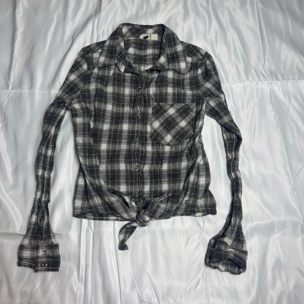 Women's ROXY Plaid Button Down Shirt XS